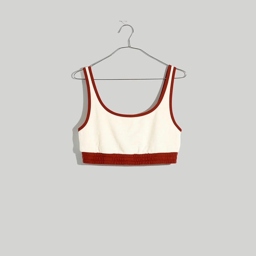 NWT Madewell Sweatshirt Bralette - M